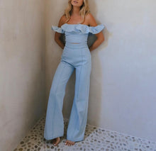 Load image into Gallery viewer, Women's-off-shoulder-crop-top.jpg