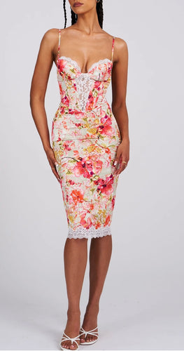 FLORANCE SATIN CORSET DRESS