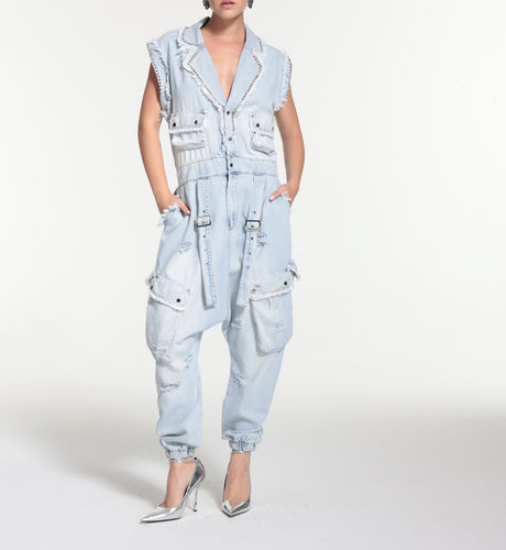 LORINA DENIM JUMPSUIT