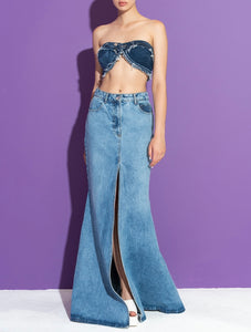 DARE DENIM BUSTIER