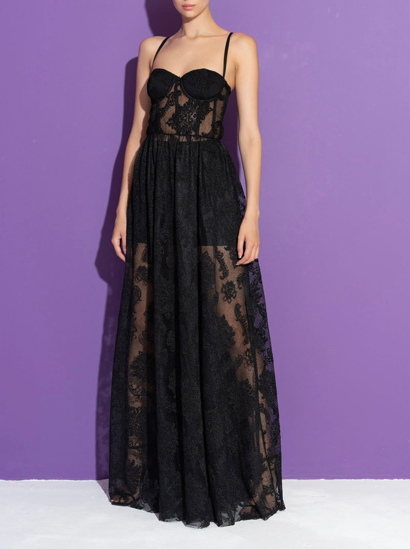 caroline lace maxi dress CAROLINE LACE MAXI DRESS – Papion Toronto