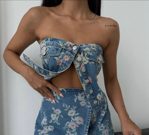 SPRING DENIM BUSTIER
