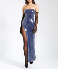 Load image into Gallery viewer, SEQIN HIGH SLIT MAXI DRESS