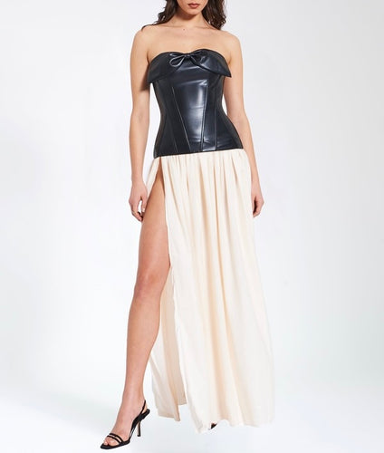 MAAYAN VEGAN LEATHER DRESS