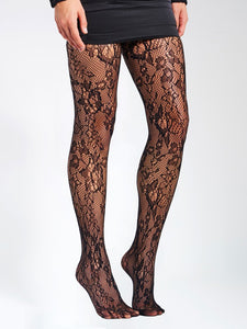 LACE FLORAL PRINT TIGHTS