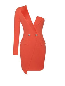 POWER UP TAXEDO BLAZER DRESS