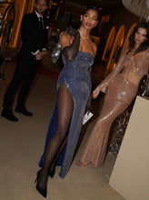 Load image into Gallery viewer, SEQIN HIGH SLIT MAXI DRESS