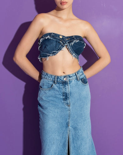 DARE DENIM BUSTIER