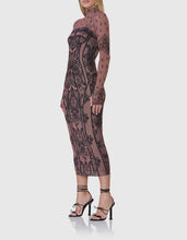 Load image into Gallery viewer, SHAILENE TURTLENECK MESH DRESS