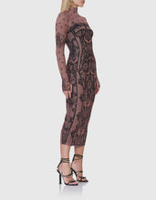 Load image into Gallery viewer, SHAILENE TURTLENECK MESH DRESS