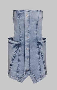 FLIP DENIM DRESS