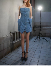 Load image into Gallery viewer, FLIP DENIM DRESS