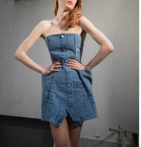 FLIP DENIM DRESS