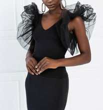 Load image into Gallery viewer, Sleeveless-blouse-detailed-with-tulle.jpg
