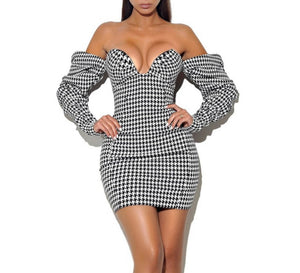 SELENA PUFF LONG SLEEVE DRESS