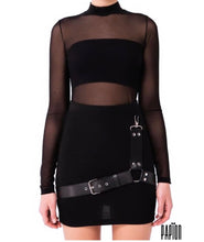 Load image into Gallery viewer, women-elastic-waistband-mini-skirt.jpg