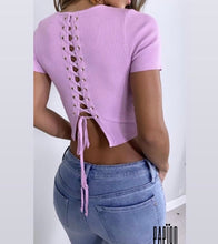 Load image into Gallery viewer, front-and-back-lace-up-top.jpg