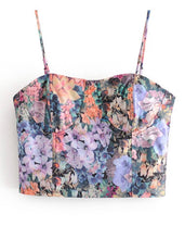 Load image into Gallery viewer,  Women-Floral-bustier-top .jpg